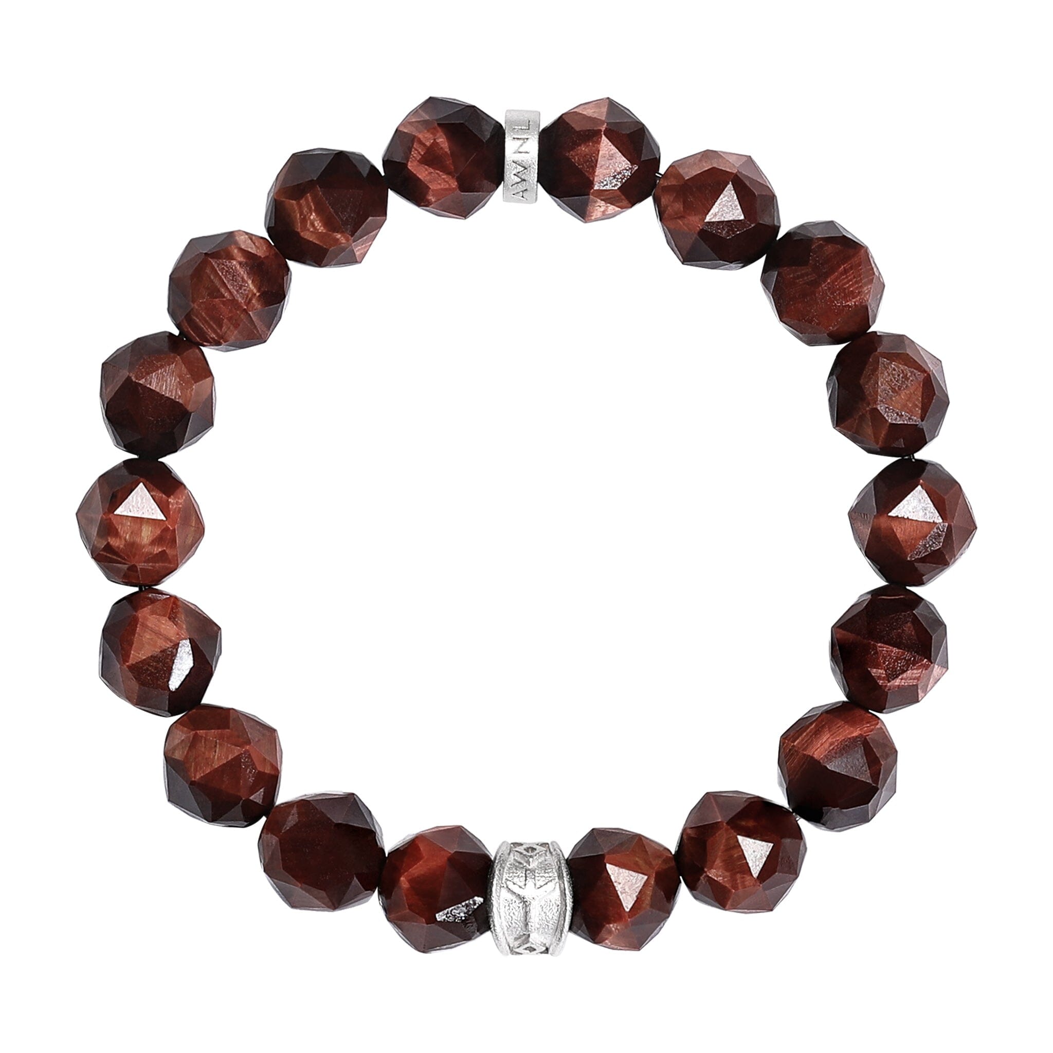 Men's Beaded Bracelet with Engraved Runes and Tiger Eye Bracelets WAA FASHION GROUP 