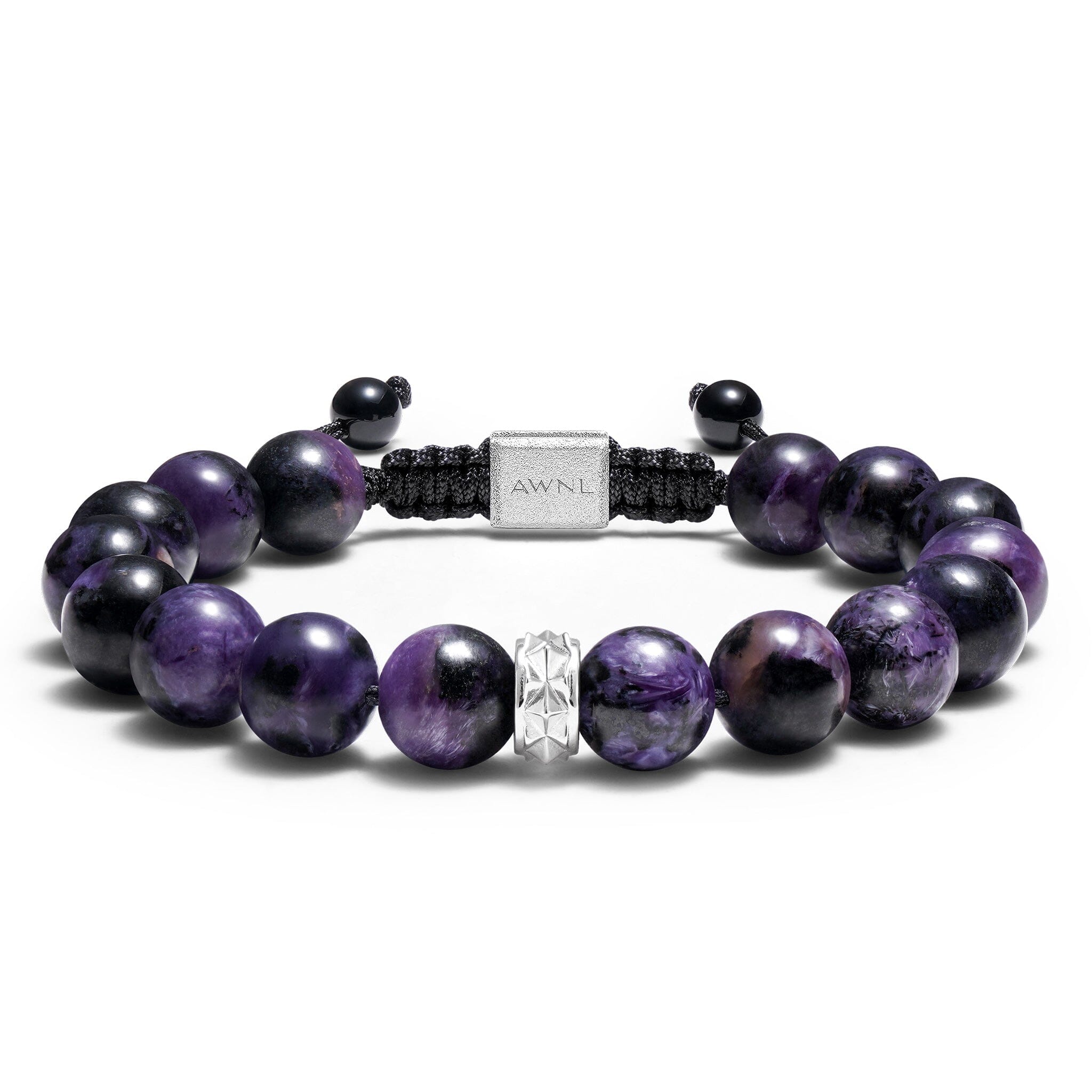 Men's Beaded Drawstring Bracelet with Charoite Bracelets WAA FASHION GROUP 