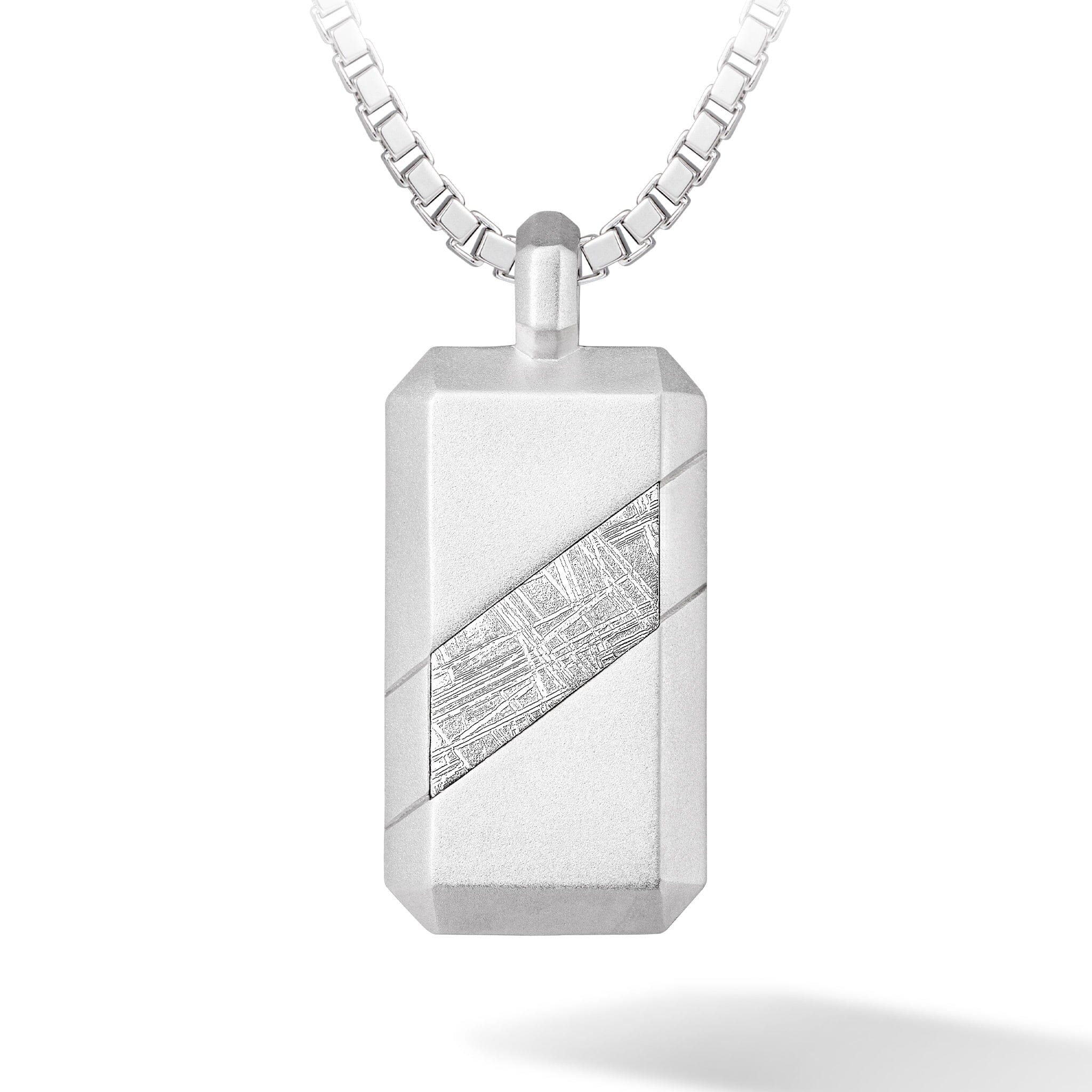 Men's Dog Tag Necklace with Meteorite Necklaces WAA FASHION GROUP 