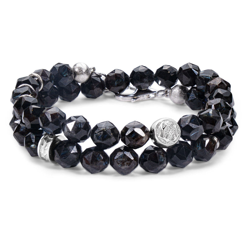 Double Wrap 8mm Nuummite Bracelet