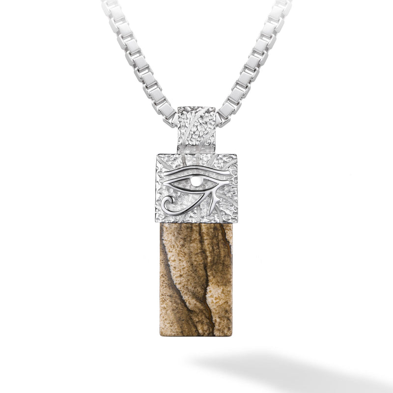 Eye of Horus Picture Jasper Necklace
