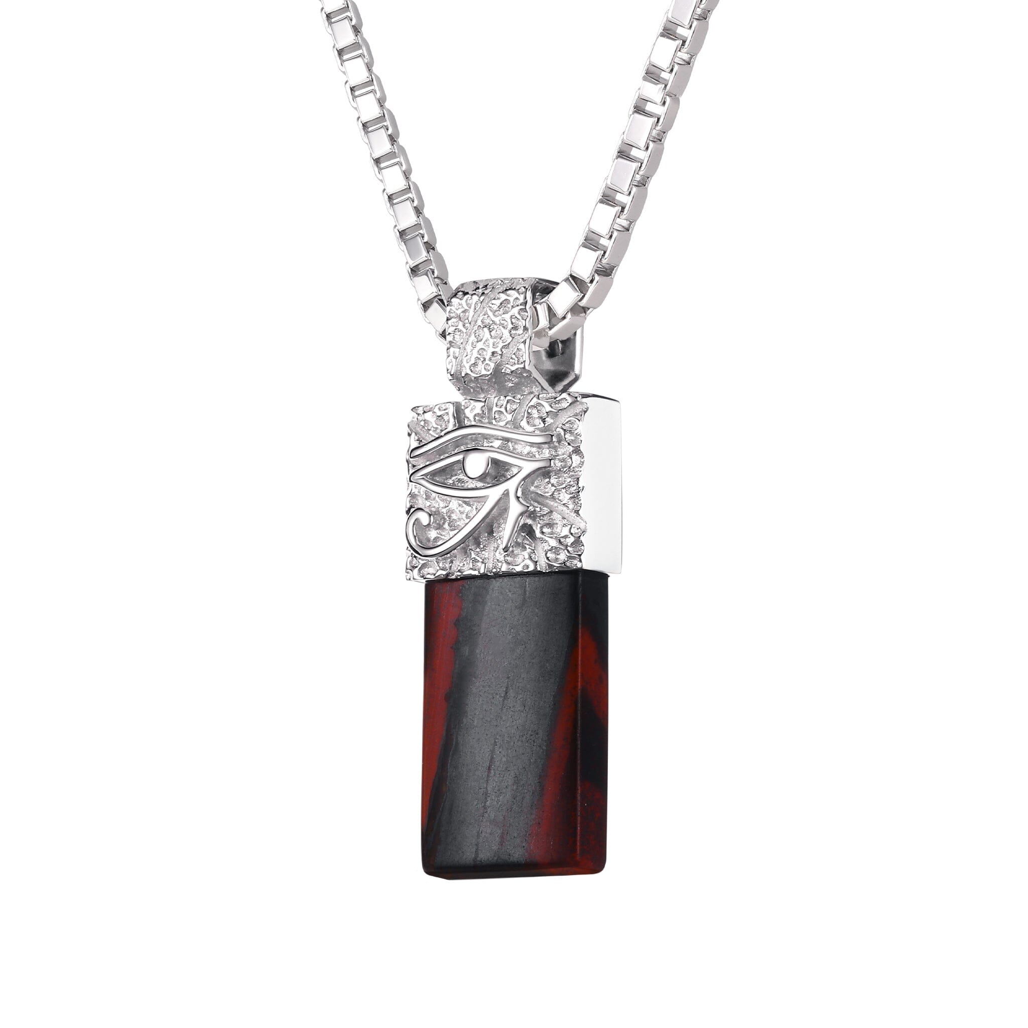 Men's Eye of Horus Necklace with Red Tiger Iron Necklaces WAA FASHION GROUP 