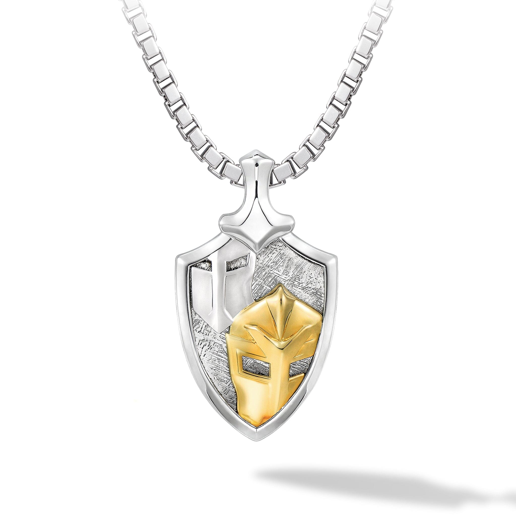 Black Diamond, Meteorite & 18k White Gold Necklace - 46