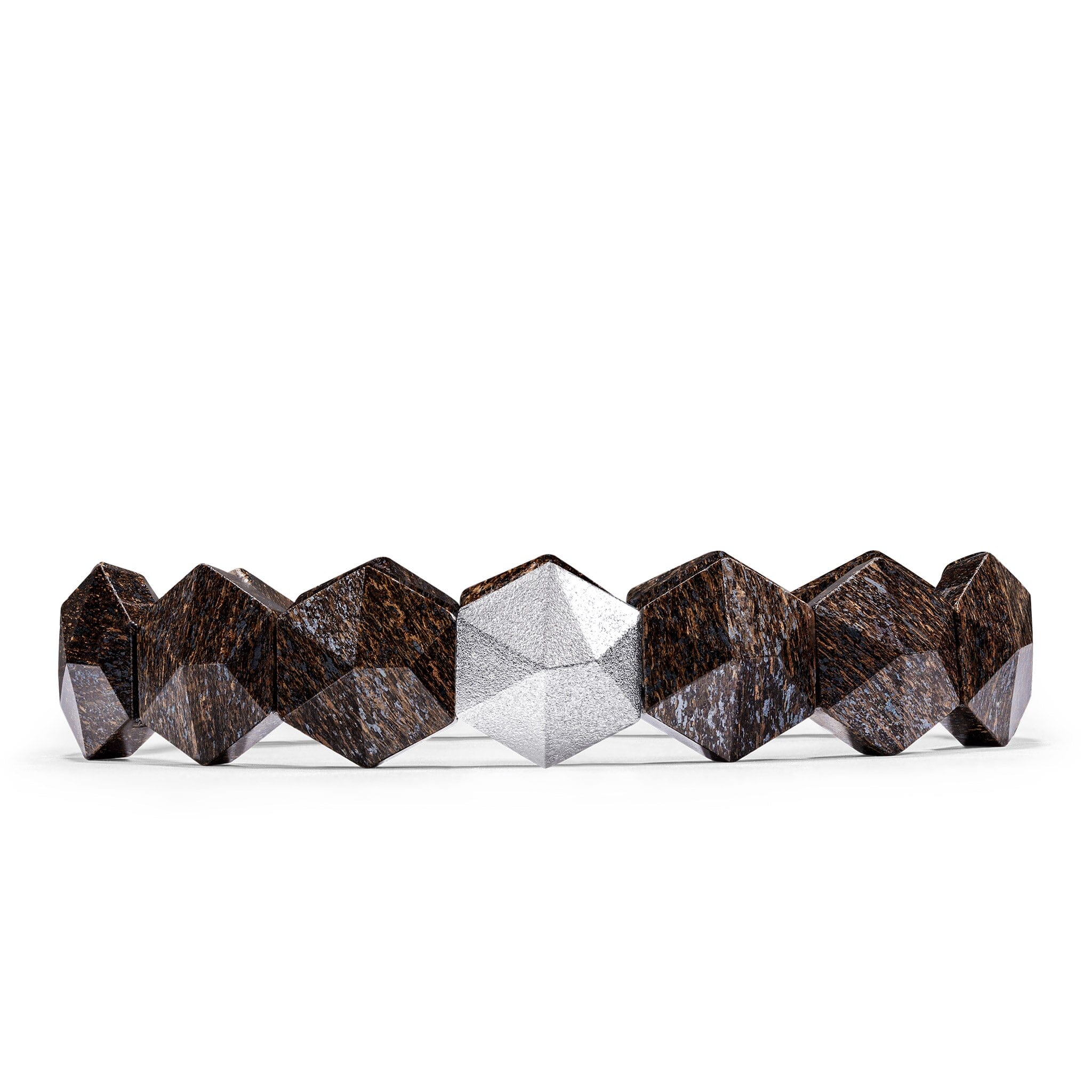 Men's Hexagonal Beaded Bracelet with Bronzite Bracelets WAA FASHION GROUP 