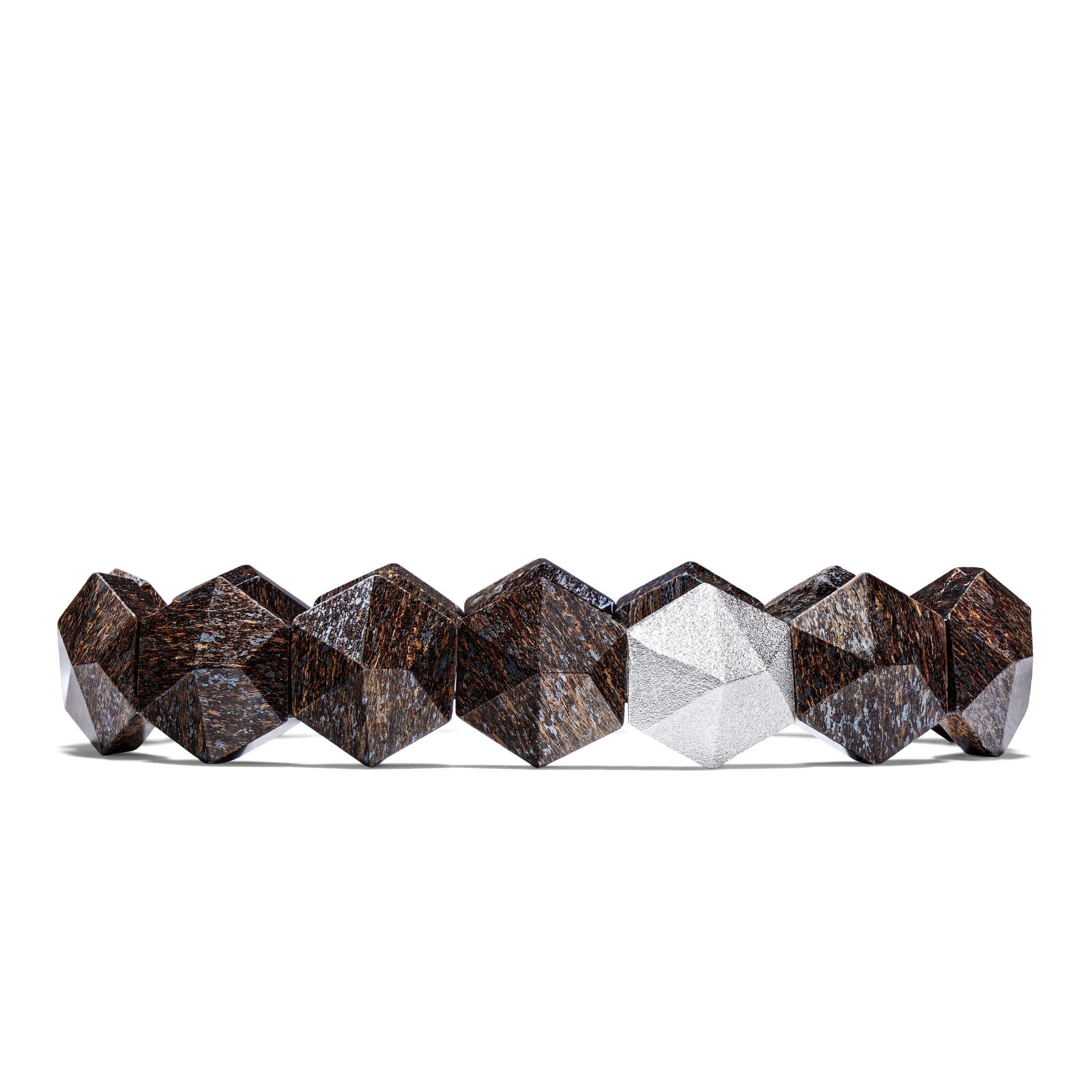 Men's Hexagonal Beaded Bracelet with Bronzite Bracelets WAA FASHION GROUP 