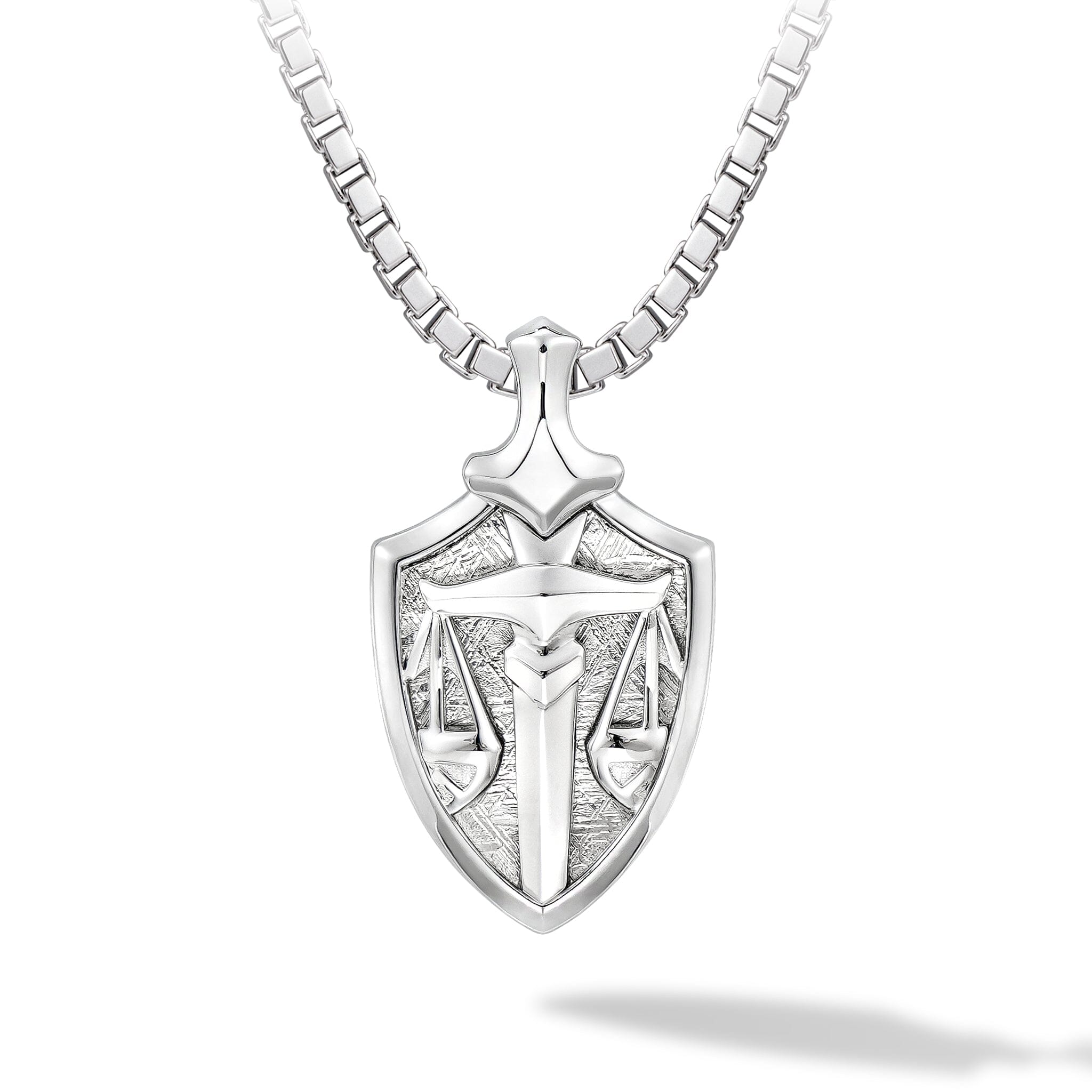Men's Libra Zodiac Meteorite Pendant Necklace Necklaces AWNL Jewelry