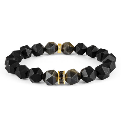 Mars Bracelet Onyx & Golden Obsidian