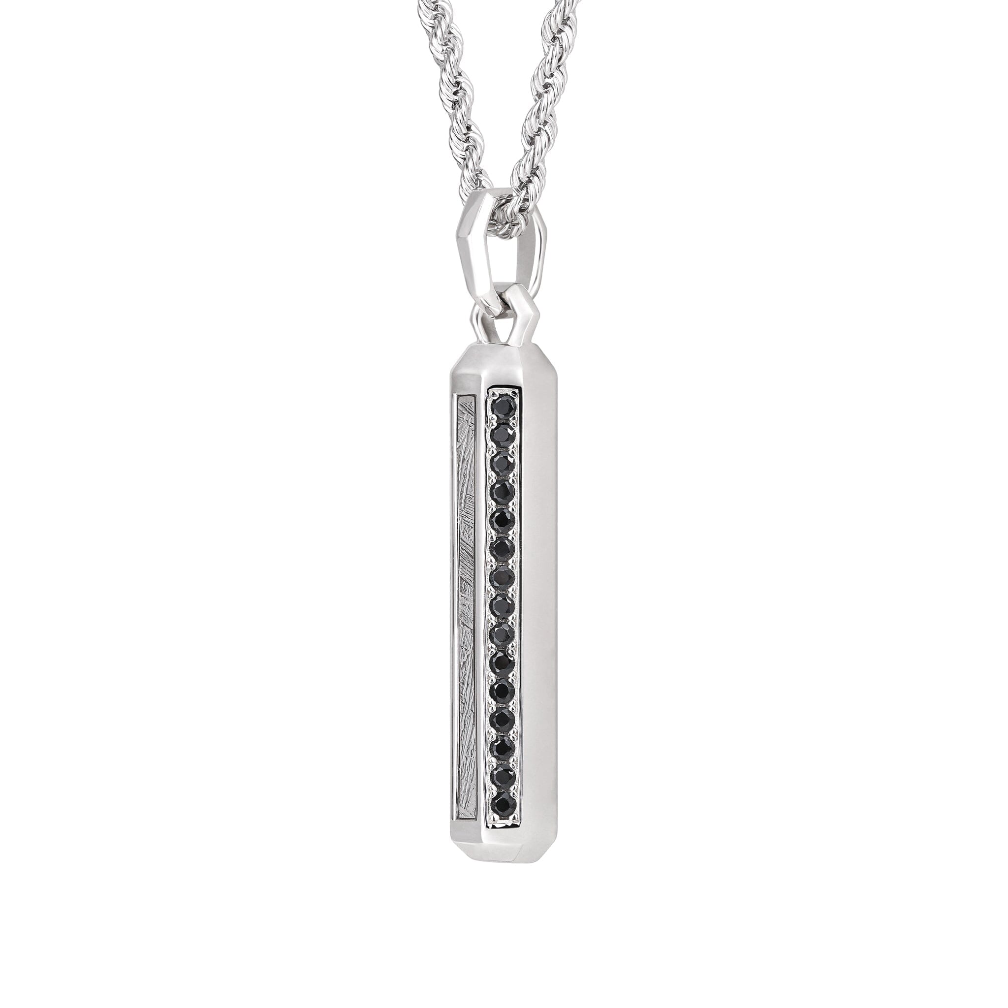 Men's Octagon Column Necklace with Meteorite Necklaces WAA FASHION GROUP 