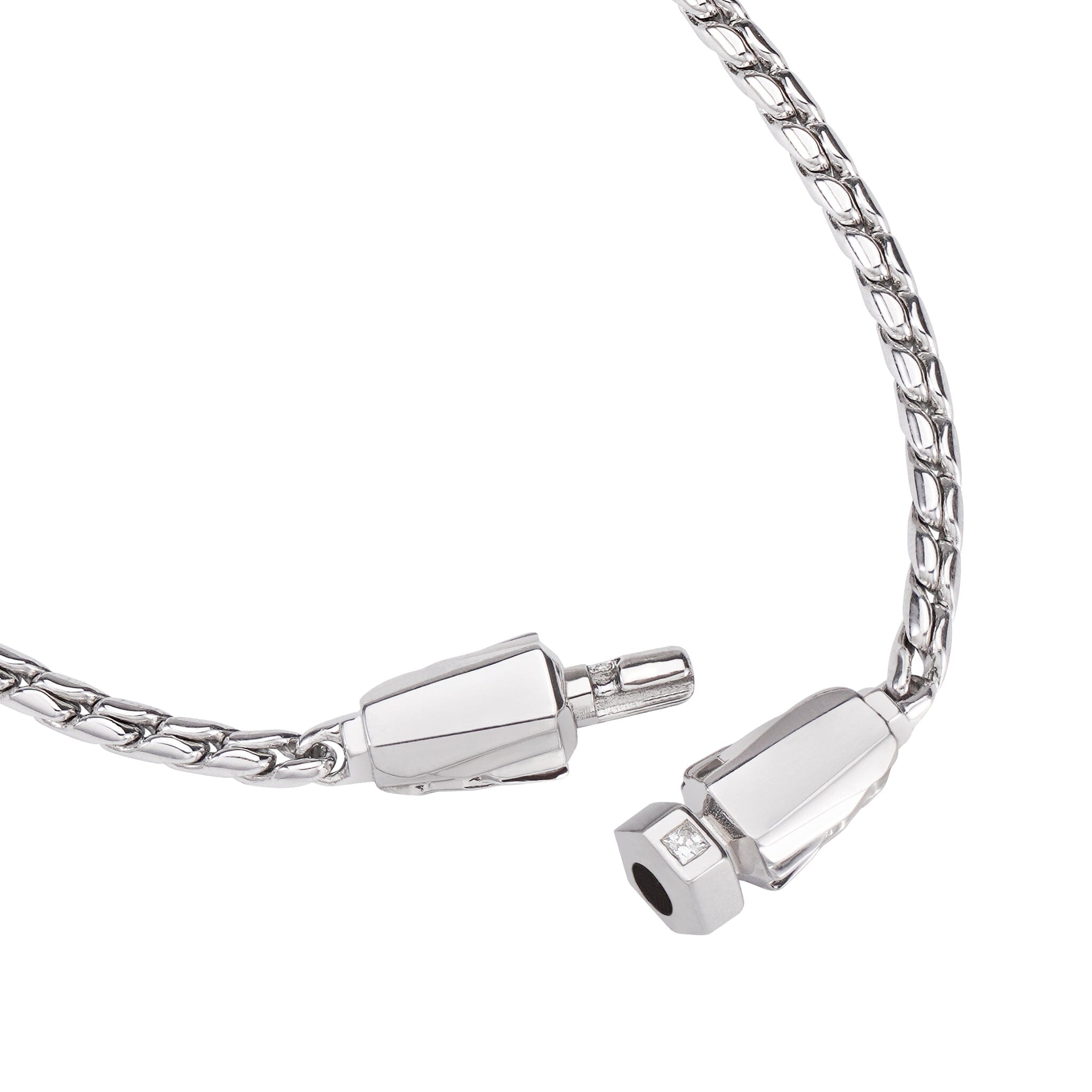 Men's Silver Chain with Feather Clasp Chains WAA FASHION GROUP 