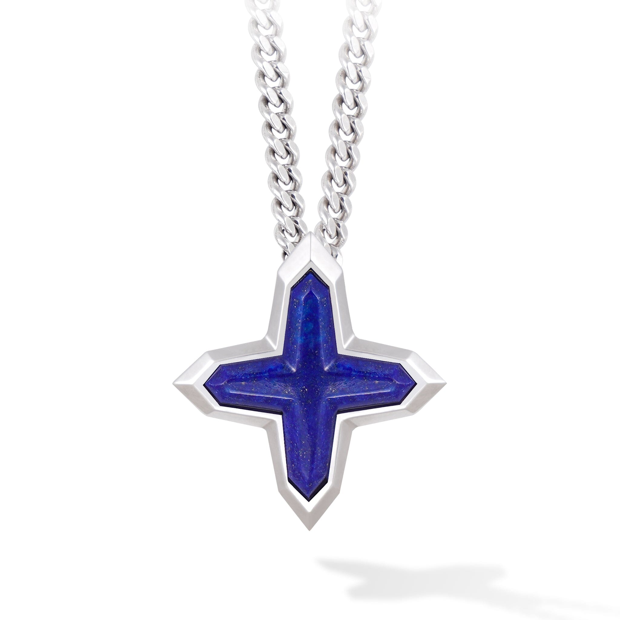 Men's Sirius Cross Necklace with Lapis Lazuli Necklaces WAA FASHION GROUP 