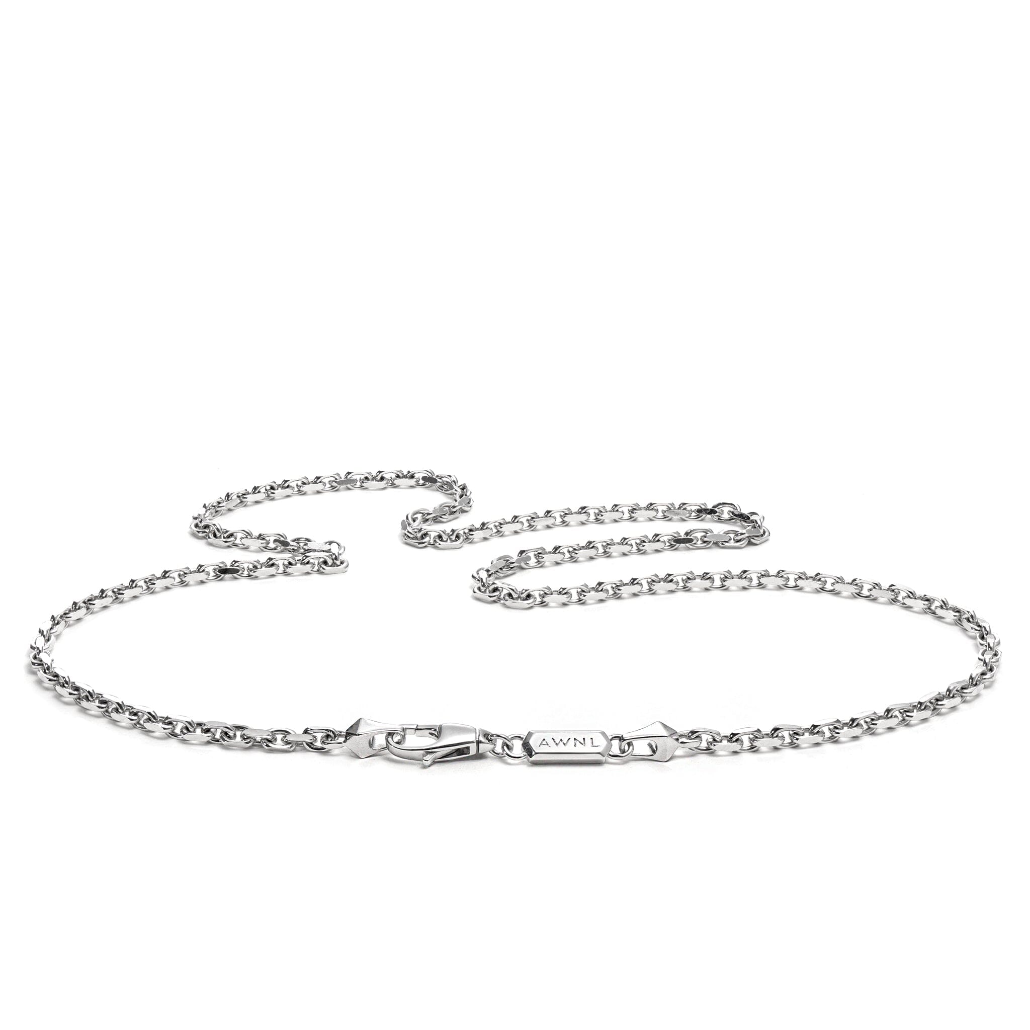 Men's Sterling Silver Cable Chain Chains WAA FASHION GROUP 61.5cm 