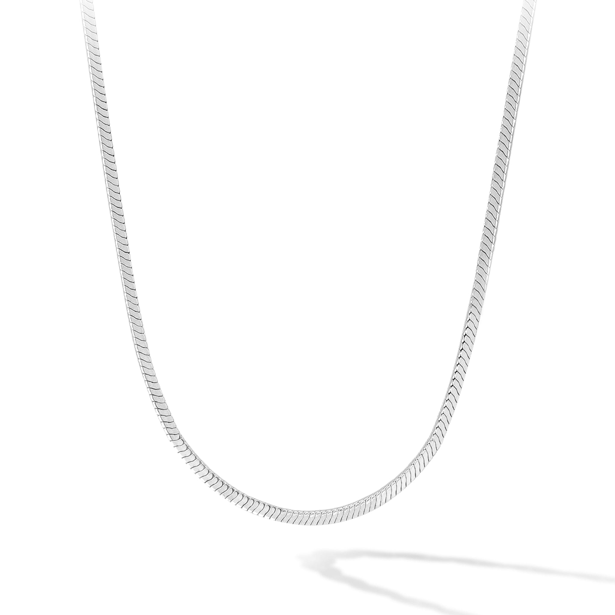 Men's Sterling Silver Classic Snake Chain Chains WAA FASHION GROUP 53cm 