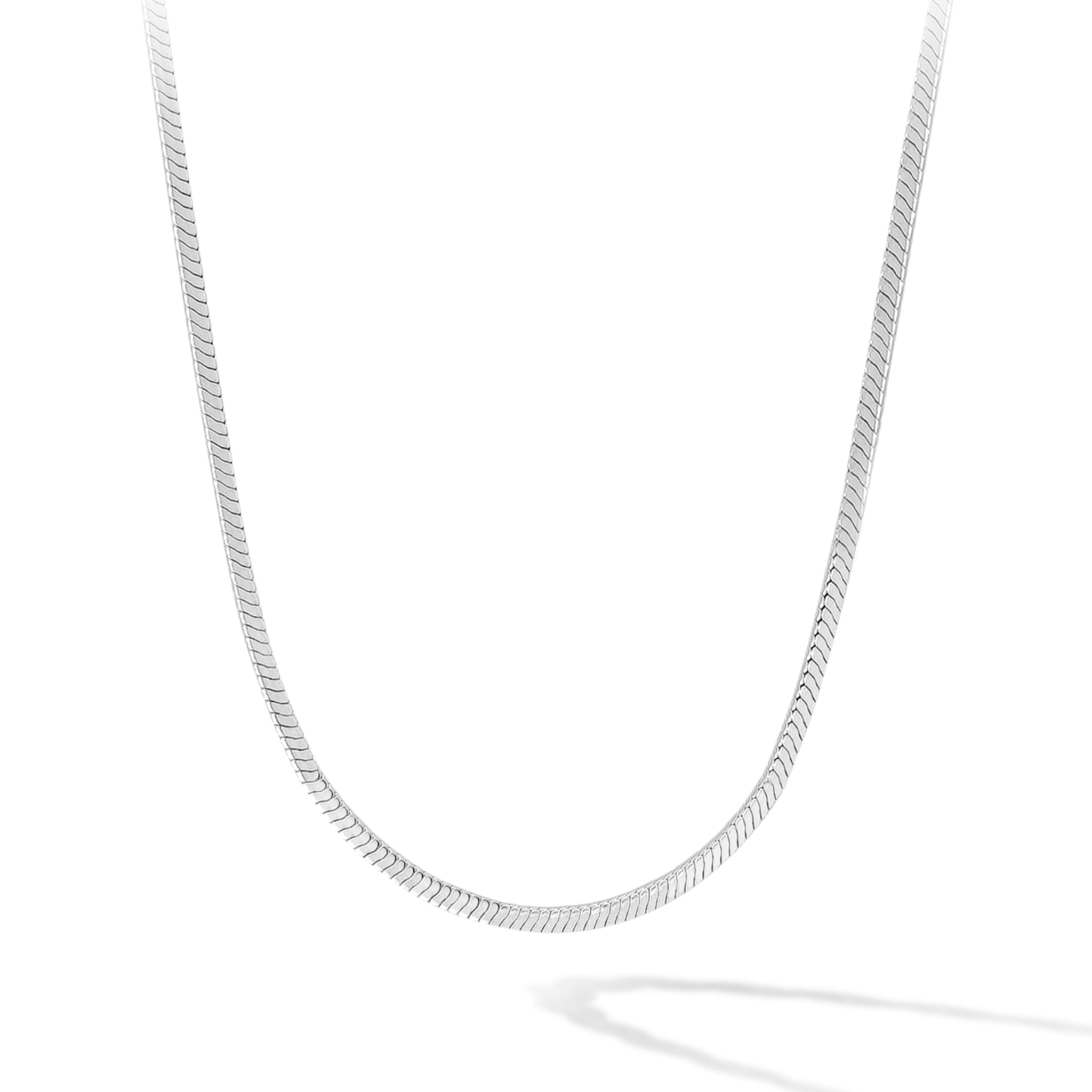 Men's Sterling Silver Snake Chain S925 & 18K White Gold| AWNL Stockholm