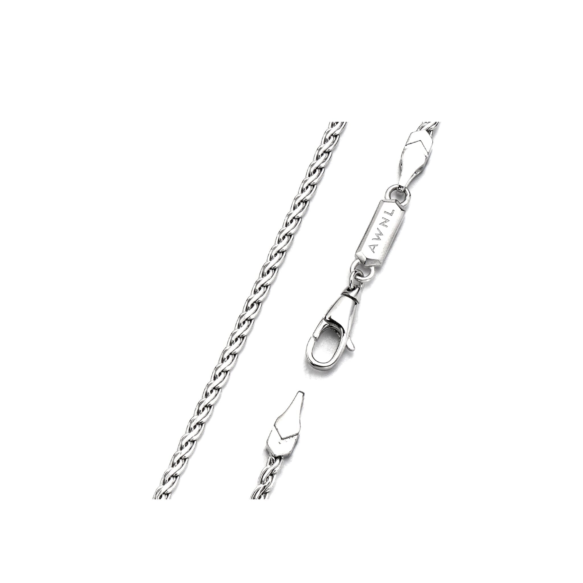 Men's Sterling Silver Wave Chain Chains WAA FASHION GROUP 