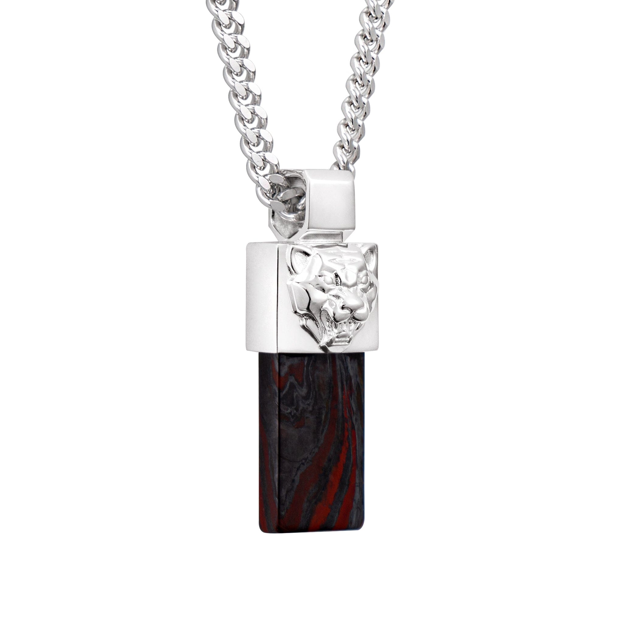Men's Tiger Necklace with Red Tiger Iron Necklaces WAA FASHION GROUP 