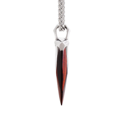Men's Tiger Tooth Necklace with Red Tiger Eye Necklaces WAA FASHION GROUP 