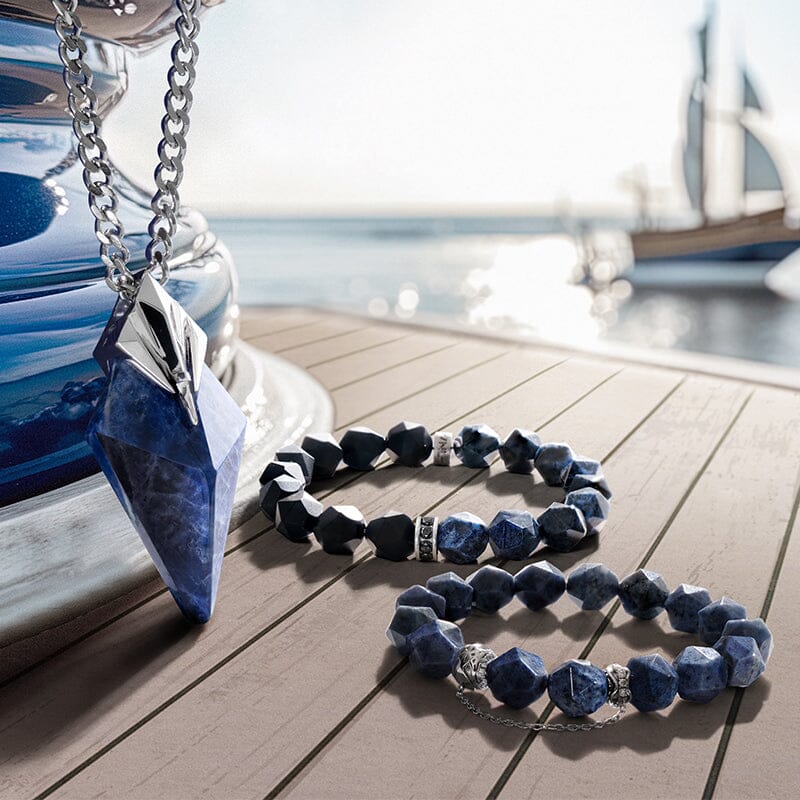 Women's Amphitrite Beaded Bracelet with Dumortierite Bracelets AWNL Jewelry