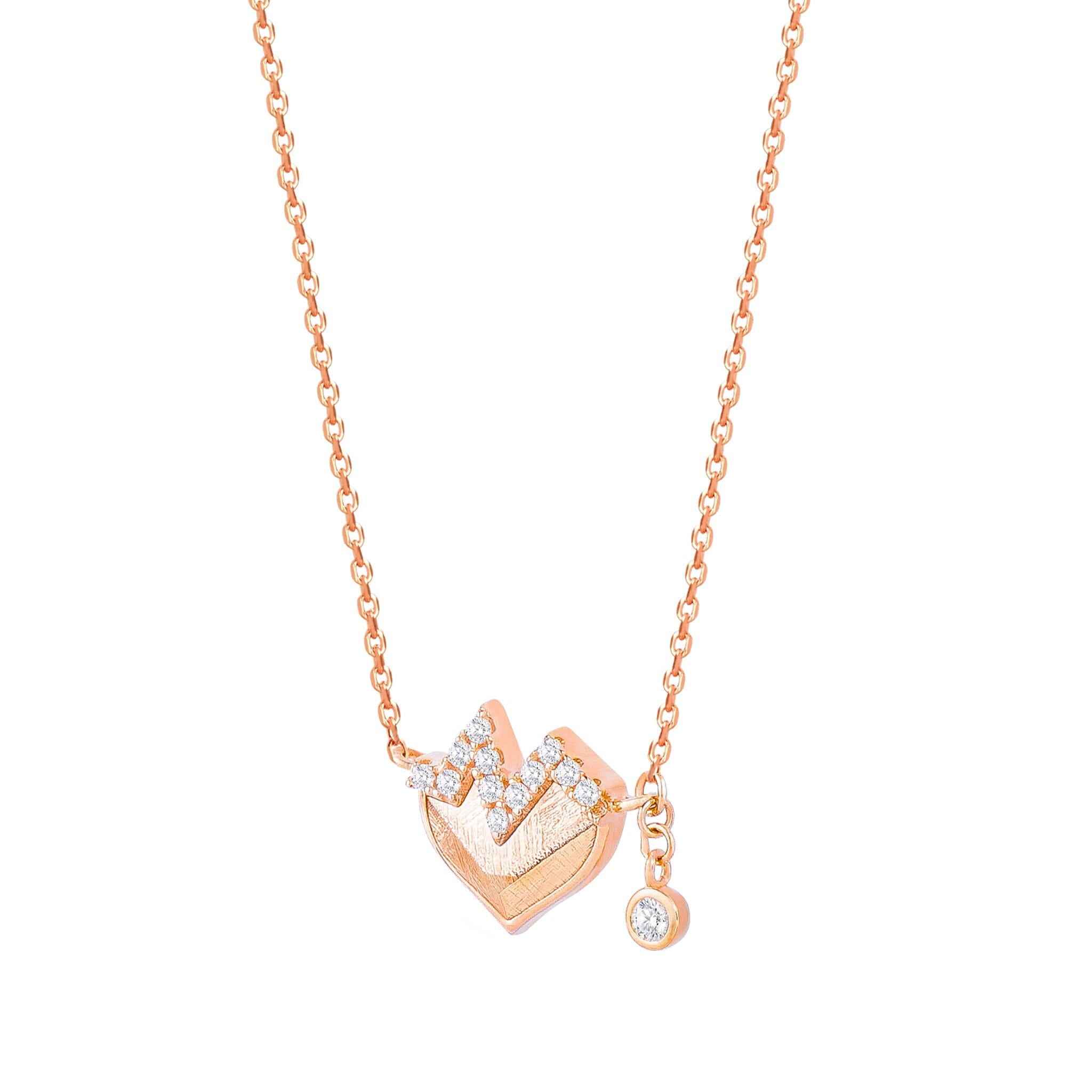 Women's Flipped Necklace with Meteorite Necklaces WAA FASHION GROUP Rose gold Adjustable 