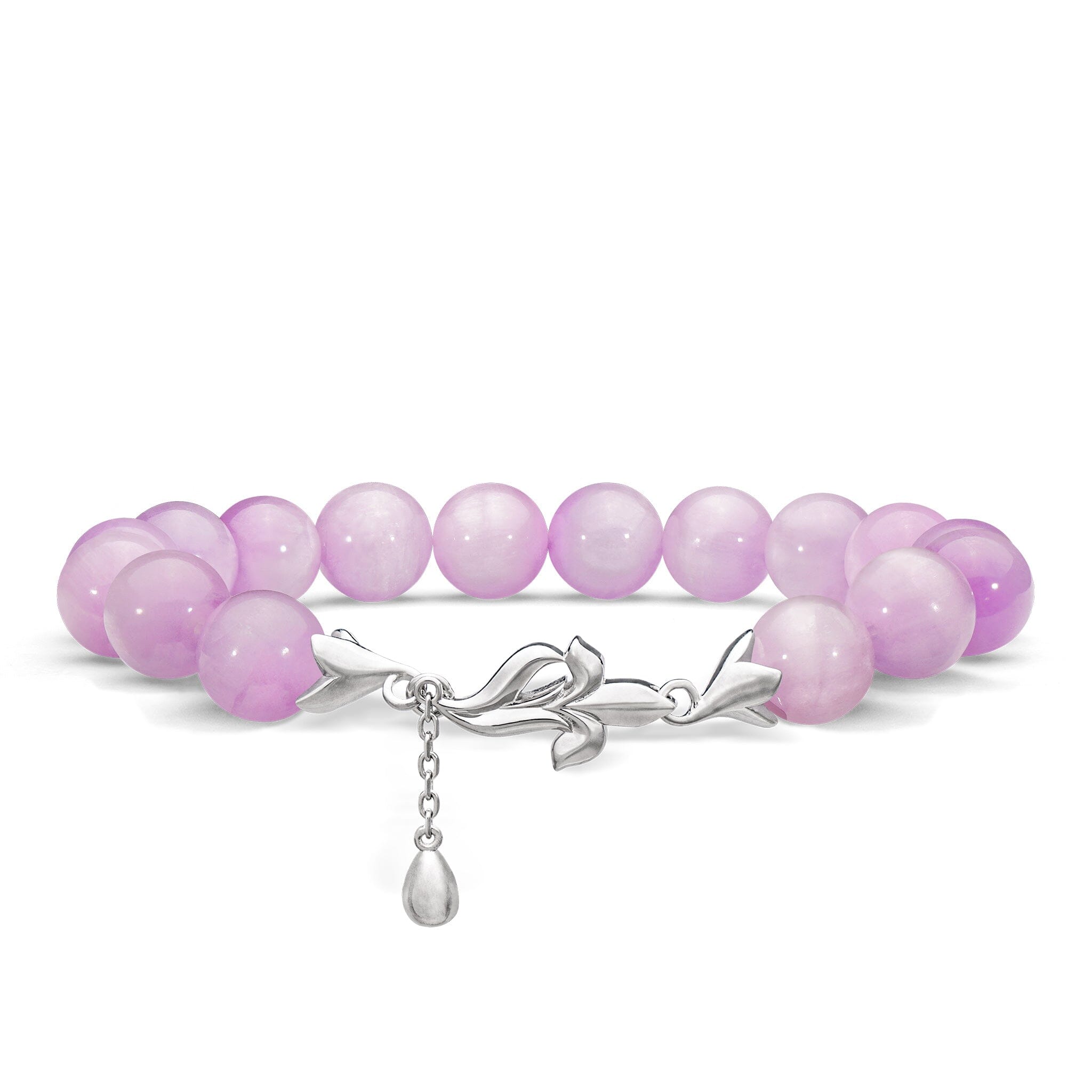 Women's Iris Charm Beaded Bracelet with Violet Kunzite Bracelets WAA FASHION GROUP 