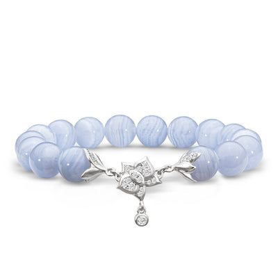 Moon Orchid Bracelet Blue Lace Agate