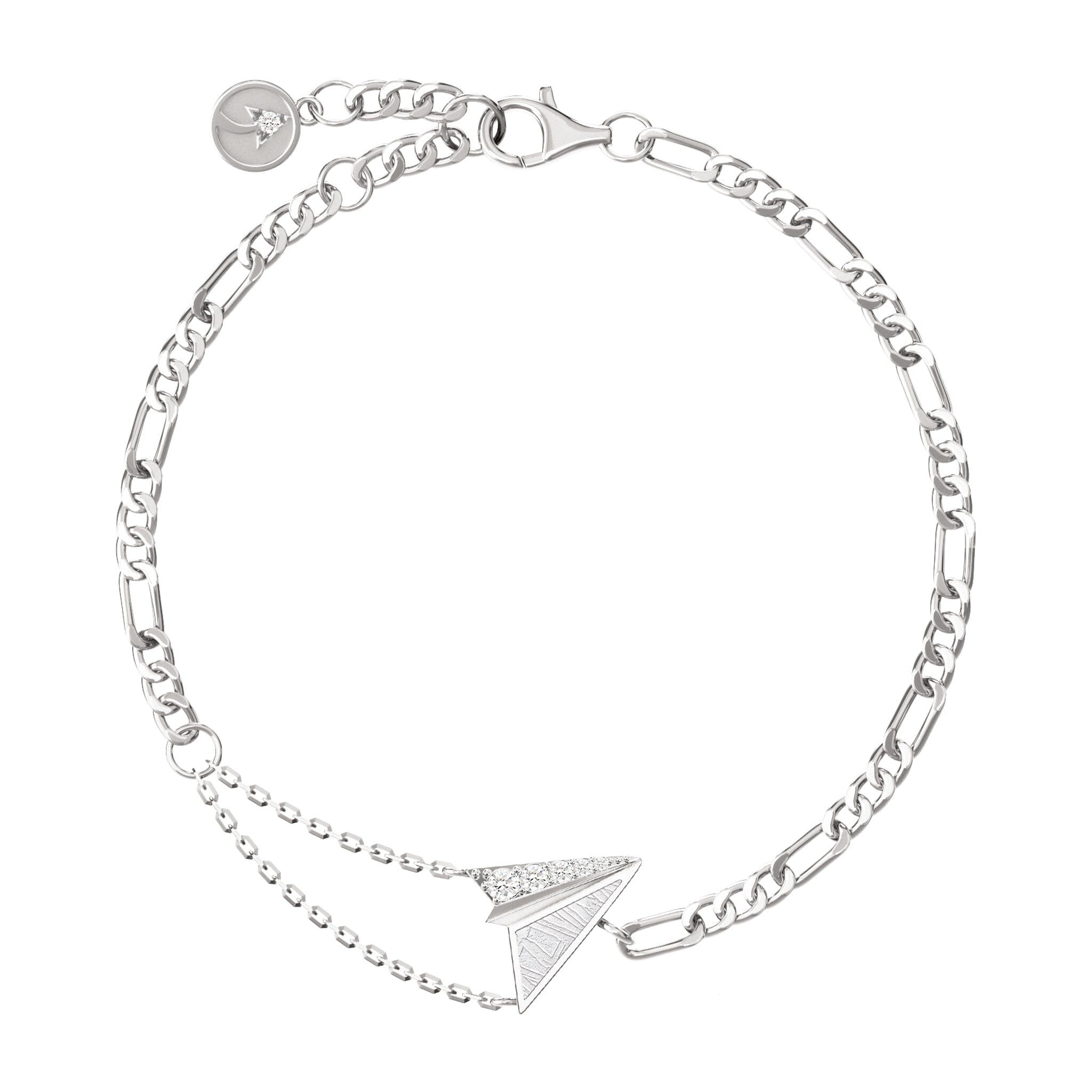Women's Paper Airplane Bracelet with Meteorite Bracelets WAA FASHION GROUP 