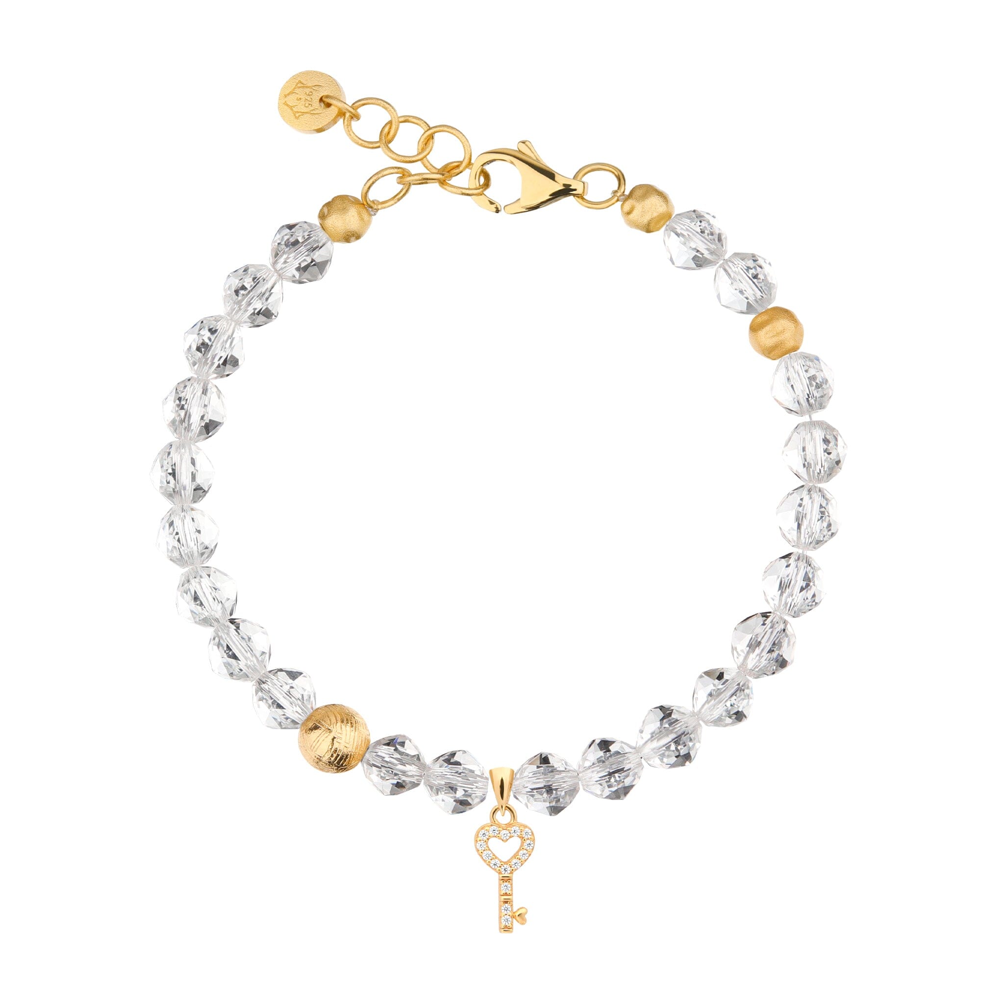 Women's Stacked Bracelet with Meteorite and Clear Quartz/Citrine Bracelets WAA FASHION GROUP 