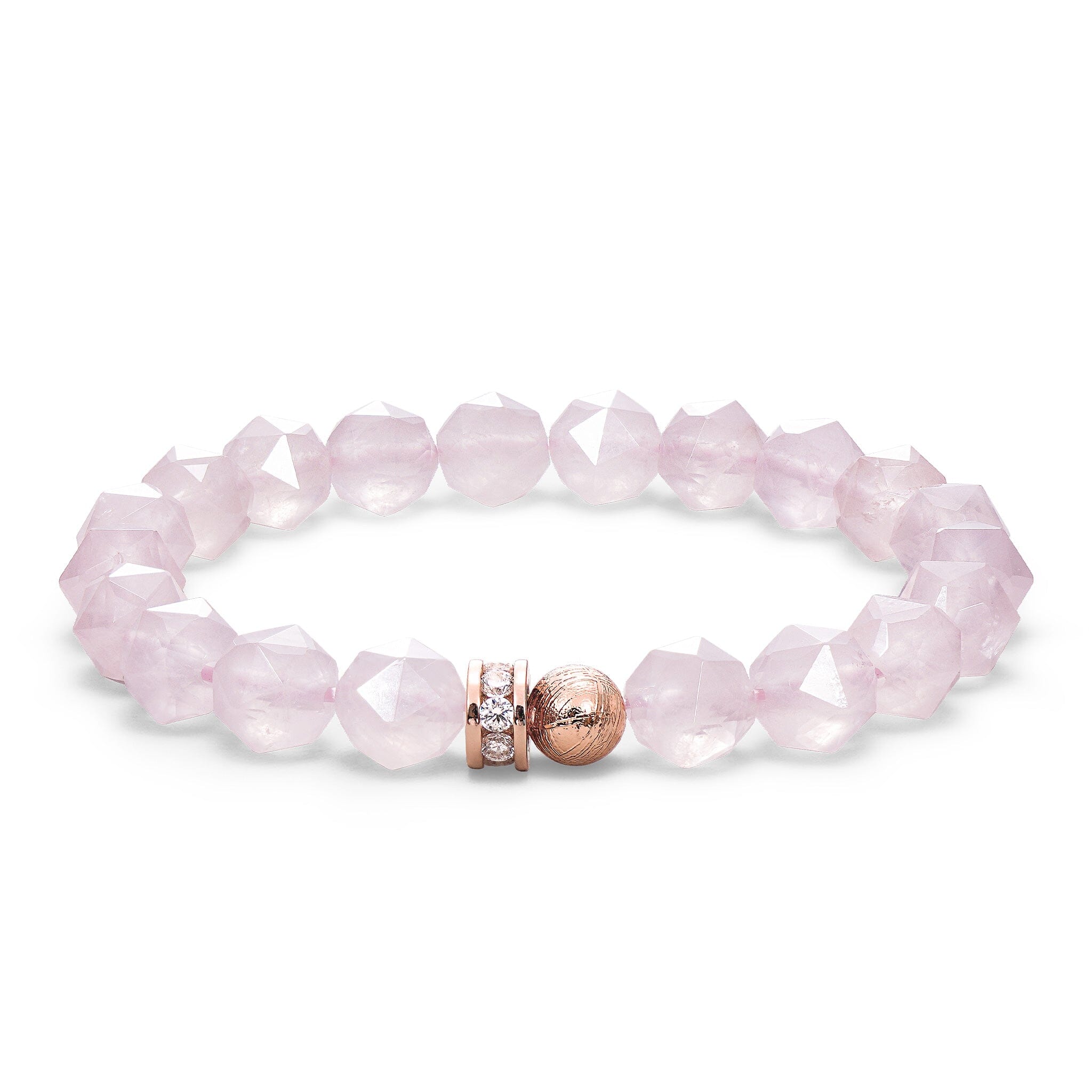 Women's Stacked Dala Horse Bracelet With Meteorite and Rose Quartz Bracelets WAA FASHION GROUP 