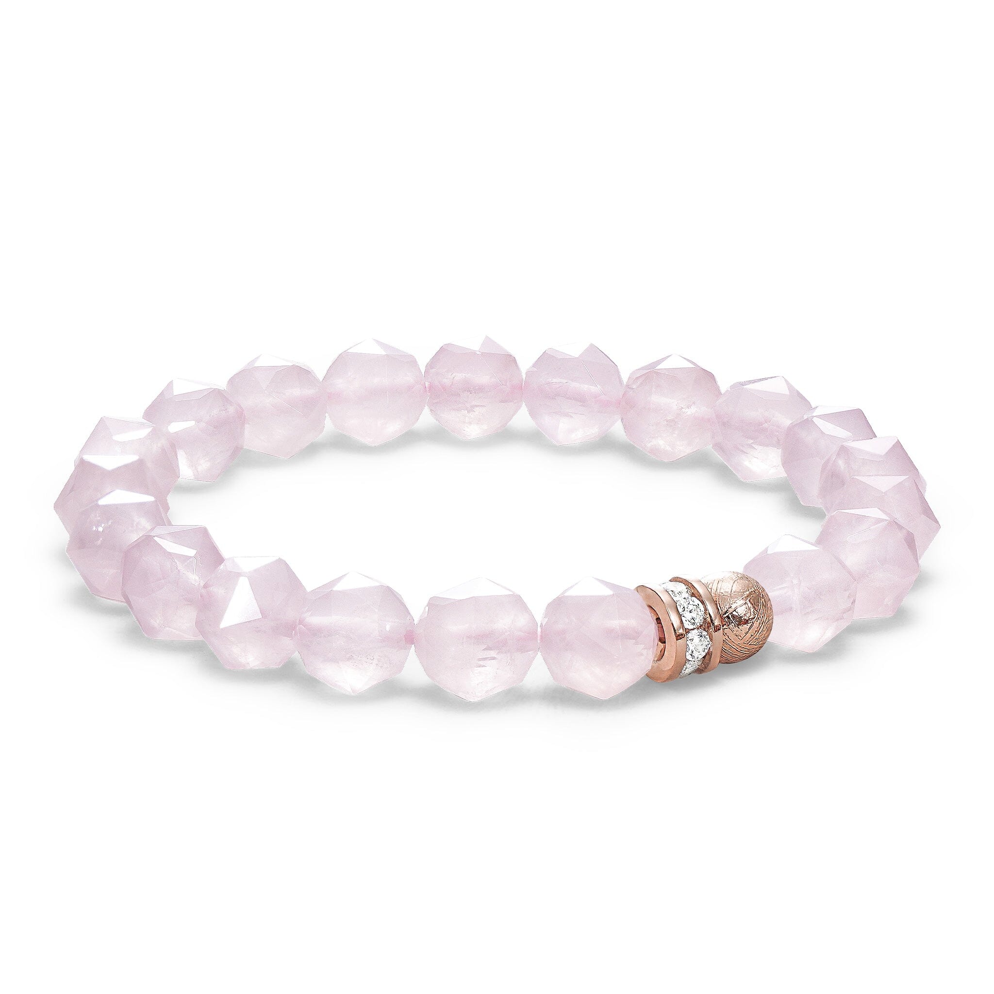 Women's Stacked Dala Horse Bracelet With Meteorite and Rose Quartz Bracelets WAA FASHION GROUP 