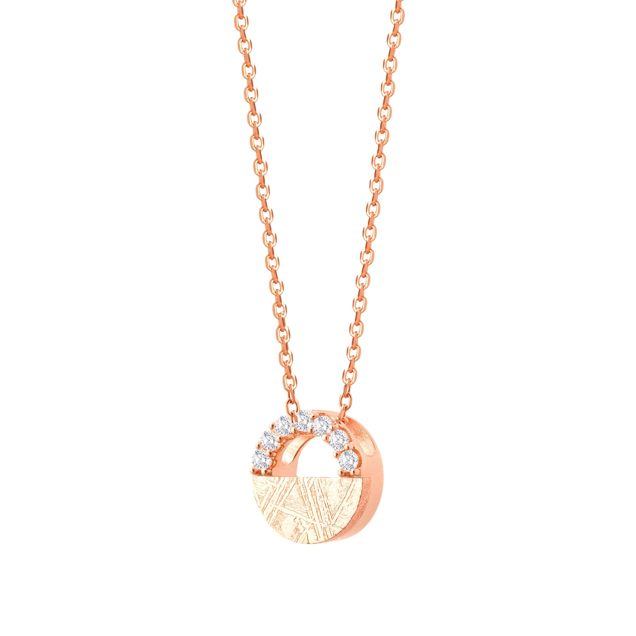 Women's Starry Night Necklace with Meteorite Necklaces WAA FASHION GROUP Rose Gold Adjustable 