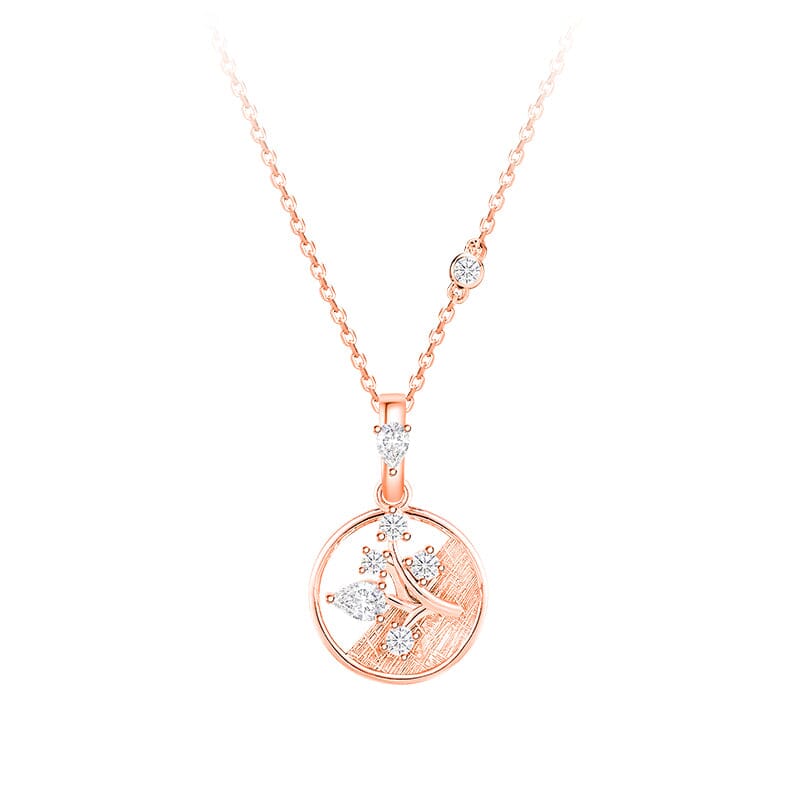 Women's Tree of Life Necklace with Meteorite Necklaces Rose Gold Separable AWNL Jewelry