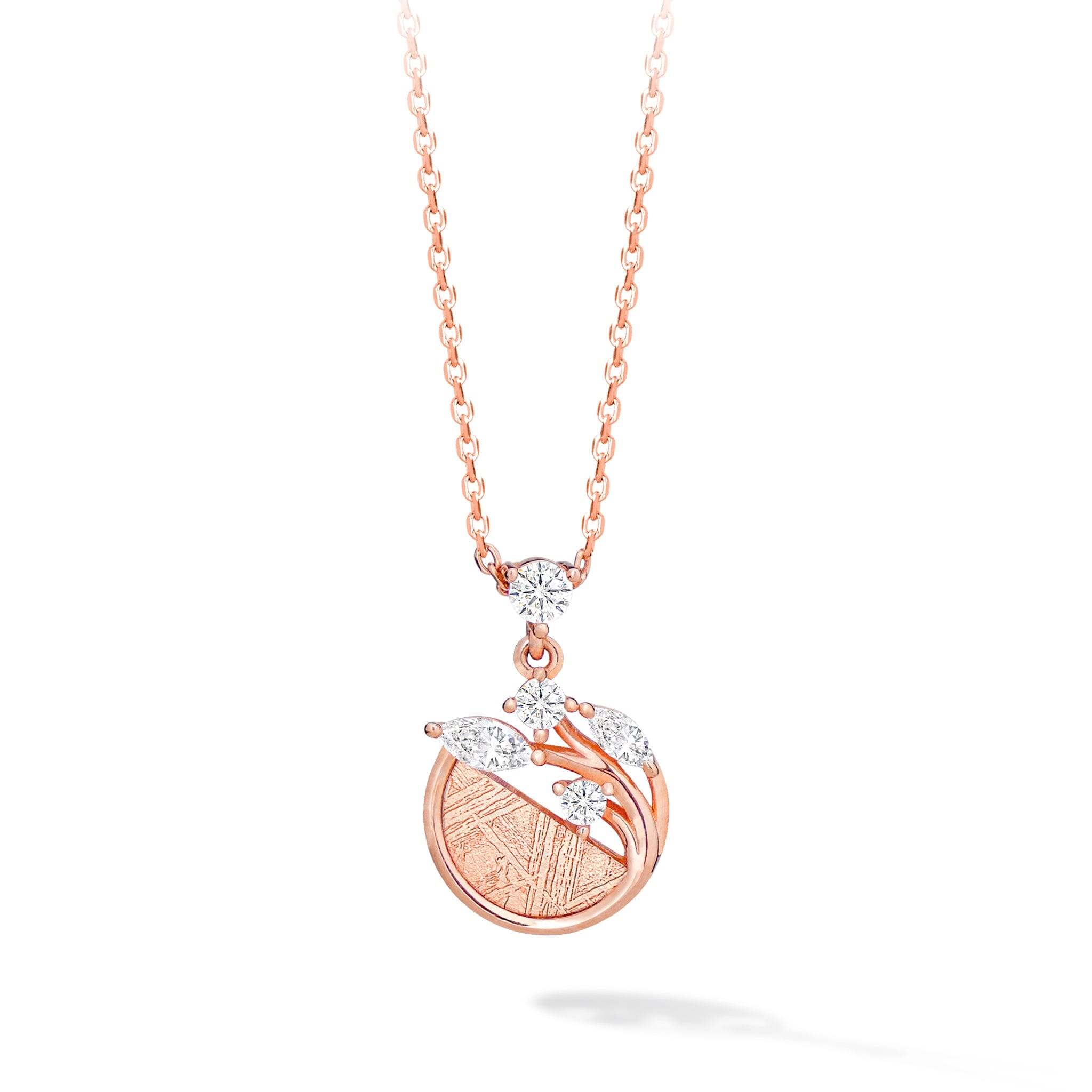 Women's Tree of Life Necklace with Meteorite Necklaces WAA FASHION GROUP Rose Gold Non-separable Adjustable